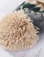 Fashion Beige Color Matching Double Wool Cap
