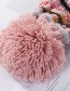 Fashion Pink Color Matching Knitted Wool Ball Cap
