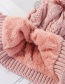 Fashion Beige Letter Knit Plus Velvet Three Hair Ball Wool Cap