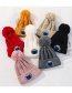 Fashion Red Patch Cartoon Knit Wool Hat