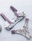 Fashion White Lace Bandage Split Swimsuit