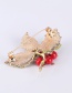 Fashion Yellow-green Alloy Dripping Maple Leaf Pebbles