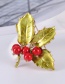 Fashion Yellow-green Alloy Dripping Maple Leaf Pebbles