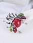 Fashion Red Alloy Dripping Bee Brooch