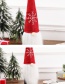 Fashion Red Snowflake Faceless Wine Set Santa Claus Plush Bottle Set