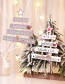 Fashion Grey Christmas Tree Wooden Pendant Colorful Letters Christmas Wooden Pendant