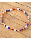 Fashion White Blue Orange Square Rice Beads Beaded Bracelet