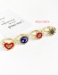Fashion Red Copper Inlay Zircon Love Ring
