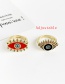 Fashion Black Copper Inlay Zircon Eye Ring