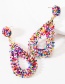 Fashion Color Alloy Hollow Drop-shaped Rice Earrings