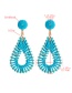 Fashion Red Alloy Hollow Drop-shaped Rice Earrings