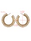 Fashion Gold C-shaped Acrylic Diamond Earrings