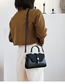 Fashion Khaki Contrast Matte Portable Messenger Bag