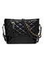 Fashion Black Embroidery Line Rhombic Slung Shoulder Bag
