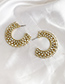 Fashion Champagne Alloy Diamond Large Round Earrings