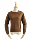 Fashion Brown One-shoulder Worn Sweater