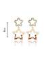 Fashion Gold Diamond Five-pointed Star Pearl Star Earrings