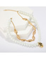 Fashion Gold Alloy Shell Pearl Multi-layer Necklace