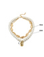 Fashion Gold Alloy Shell Pearl Multi-layer Necklace