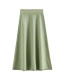 Fashion Light Brown Solid Color Knit Pleated Skirt