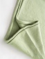 Fashion Green Solid Color Knit Pleated Skirt