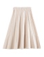 Fashion Beige Knit Twist Skirt