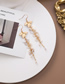 Fashion Gold Flower Irregular Pearl Tassel Earrings