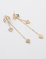 Fashion Gold  Silver Pin Micro-inlaid Crown Love Tassel Earrings