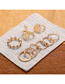 Fashion Gold Set Of Diamond-shaped Snake Ring Set Of Nine