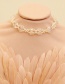 Fashion White Beaded Double-layer Necklace
