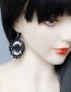 Fashion Black Hollow Alloy Geometric Earrings