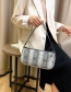 Fashion Patent Leather Black Snakeskin Shoulder Bag
