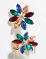 Fashion Gold Diamond Flower Earrings