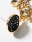 Fashion Gold  Silver Pin Studded Eye Teardrop Earrings