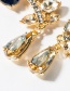 Fashion Gold  Silver Pin Studded Eye Teardrop Earrings