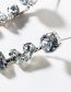 Fashion Silver Multi-layer Geometry Full Drill Earrings