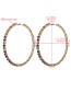 Fashion No.9 Large Circle Outer Ring With Diamond Earrings