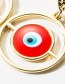 Fashion Red Multilayer Alloy Ring Resin Eye Earrings
