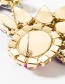 Fashion Gold Multi-layer Drop-shaped Oval Acrylic Diamond Earrings