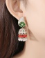 Fashion Red-t04f25 Bell Pearl Tassel Earrings