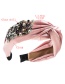 Fashion Pink Fabric Single Side Diamond Headband