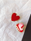 Fashion Red Big Heart-shaped Earrings