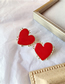 Fashion Red Big Heart-shaped Earrings