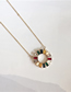 Fashion Gold Crystal Rainbow Necklace