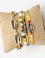 Fashion Yellow Rice Beads Woven Natural Shell Bracelet