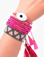 Fashion Pink Love Rice Beads Woven Bracelet