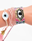 Fashion Suit Pink Rice Beads Woven Eye Bracelet