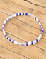 Fashion Blue And White Beaded Woven Bracelet