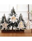 Fashion White Five-pointed Star With Light Pendant Wooden Twine Christmas Tree Pendant