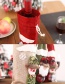 Fashion Red Snowman Burlap Wine Set Christmas Bottle Set